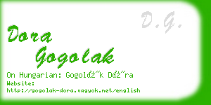 dora gogolak business card